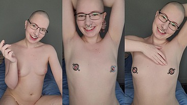 Trying out the unusual and very pretty new nipple clamps thanks to one of my dear fans ?