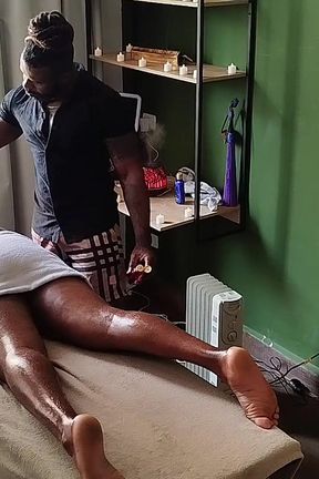 Camera Captures Image of Bear Receiving Massage.