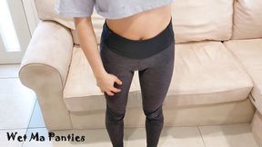 Hot stepsister teasing himwith her new yoga pants !! Part 1