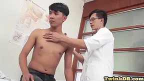 Slim Asian Rimmed By Doctor Before Fingered And Toyed