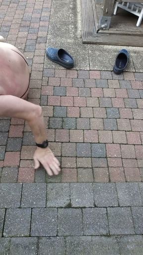 EXHIBITIONIST CUMFACE DADDY EATING HIS OWN CUM WITH DILDO IN ASS   Clip 2