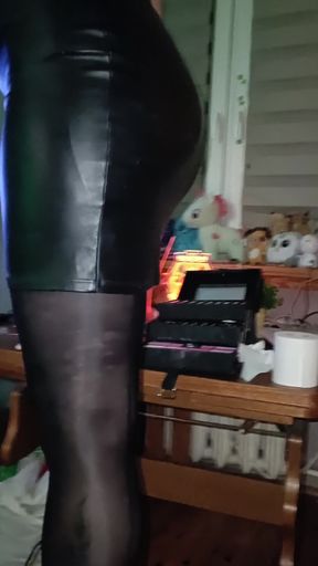Thrilling moment from &quot;Cat walking high heel latex Goddess&quot;