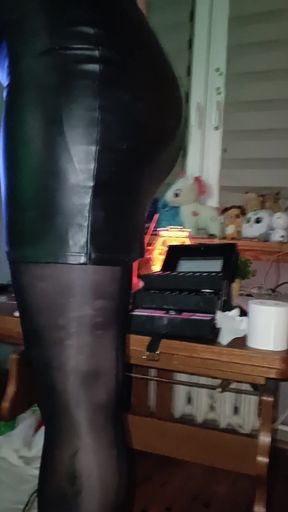 Thrilling moment from &quot;Cat walking high heel latex Goddess&quot;