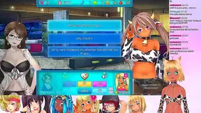 Neko Girls Hot Lingerie Threesome Unleashed in HuniePop 2 VR Fantasy