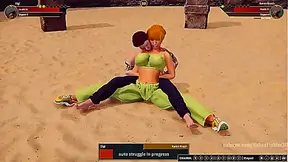 Gigi Faces Off Against Karen Krash in Nude 3D Hentai Battle Erotica
