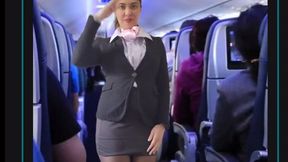 This flight attendant gives gas to passengers She has a stomach ache and can't stand