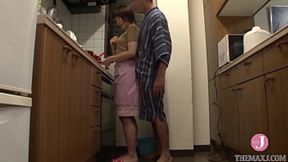 Hot young Japanese bride secretly pleases her father-in-law