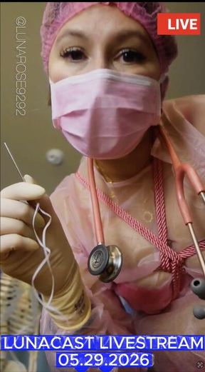 2 HOUR LIVESTREAM UNBOX GIFTS, ROLE PLAY BUTCHER EVIL DR. LUNA, DAMSEL LOVENSE WITH A FAN BALL GAGGED, WORSHIP GODDESS FEET, SHIBARI, AND SO MUCH MORE