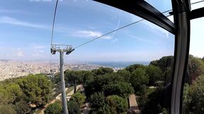 public sex in barcelona cable car with busty innocent teen