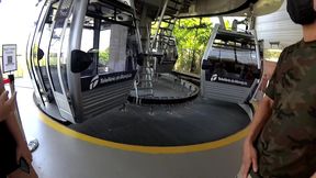 public sex in barcelona cable car with busty innocent teen