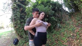 public sex in barcelona cable car with busty innocent teen