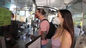 public sex in barcelona cable car with busty innocent teen