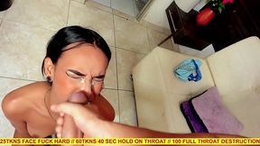 i mount my cock, face covered in cum