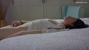 Real virgin teen Anna Klavkina masturbates