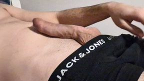 Masturbating my 19cm - 7.5" uncut cock