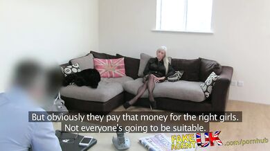 FakeAgentUK Dirty hot blonde loves a bit of anal sex