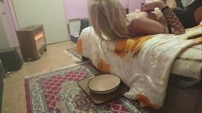 POV Sucking the big dildo deepthroat Sloopy deepthroat gag blowjob,lots of spit on my face