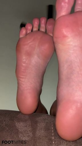 Sweaty Foot Facial POV by Ivy's Feet