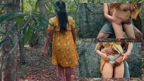 Desi Auntie Hard Fucked Her in the Forest Naked