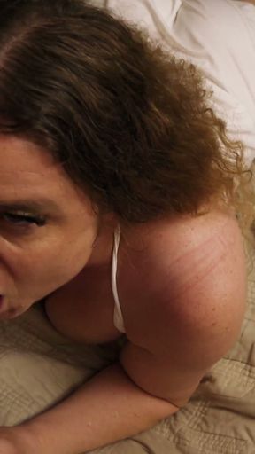 Caught peeping on stepmom while she plays with her massage toy   Clip 1