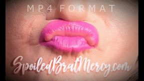 Messy Pink Lipstick Lip Sniff (HD) MP4
