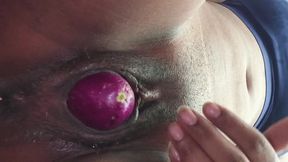 Dehati indian girl vs Bringel vegitables sex
