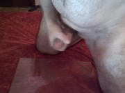 FETISH - I trample a dildo with my boots and after a handjob I play with my feet and my cum.