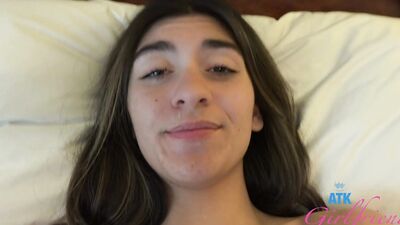 Aubry Babcock gets her hairy pussy licked before taking meat torpedo deep inside her bush