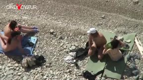 voyeur beach records two wild couples fuck openly while staring at each other