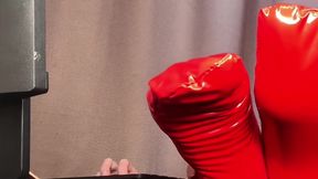 foot fetish - latex socks - teasing