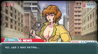 Akabur plays April O'Neil hot redhead lets play moaning big boobs