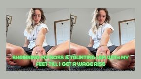 POV: I Shrink My Boss and Taunt Him With My Bare Feet Until He Gives Me a Wage Rise - Giantess
