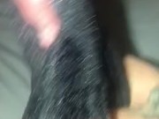 Local gym sauna receptionist asked me to cum in her panties . Happily obliged