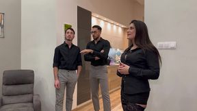 double penetration for the real estate agent – pussy and ass destroyed during visit