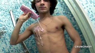 918 strraith boy fucked by xxl dildo under the shower hot