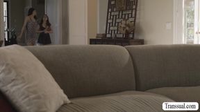 Teen 18+ Nerd Gets Pussy Fucked By Ts Brunette