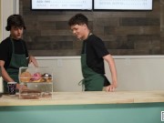 MEN - Naughty Barista Joey Mills Can't Wait To Have A Taste Of Brogan's Hard Rock Dick
