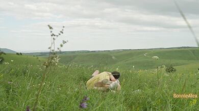 Outdoor bliss with a creampie soaked in romance
