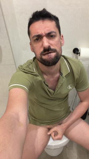 Hot Stepdaddy Jerking off in Bathroom