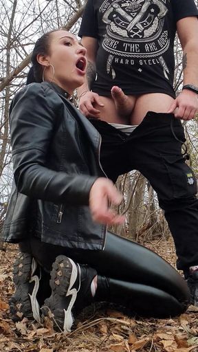 Leather Leggins Brunette Facial