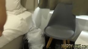 Gorgeous Alora Lux sucks hard dick while bestie watches
