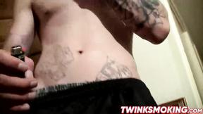 ”Round ass thug Kyd Cash loves to smoke & jerk his huge cock”