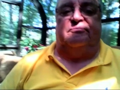 Grandpa Stroking on Webcam