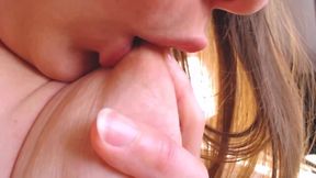 {free} ASMR intense close up puffy nipples sucking.