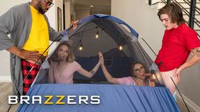 Petite Babe Lily Larimar Covers Jovan Jordan&#039;s Eye While Penelope Kay Gives Him A Blowjob - Brazzers