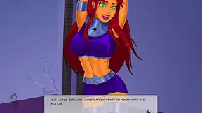 Batgirl, Starfire Supergirl Heat Up Night With Horny Heroes Gangbang
