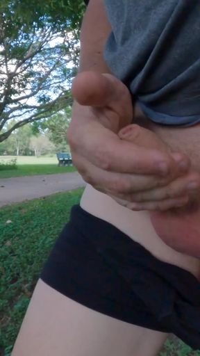 Captivating moment from &quot;Amateur straight guy public dare with his uncut cock hanging out and on display&quot;