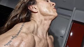 fbb offseason last winter training workout horny solo pecs chest biceps nude rude in the house wild muscles huge condition shape offseason cooking huge traps view tight dress wide back