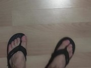 My feet with flip flops
