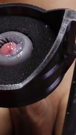 Testing a new BDSM machine for hard masturbation and intense orgasms!   Clip 1